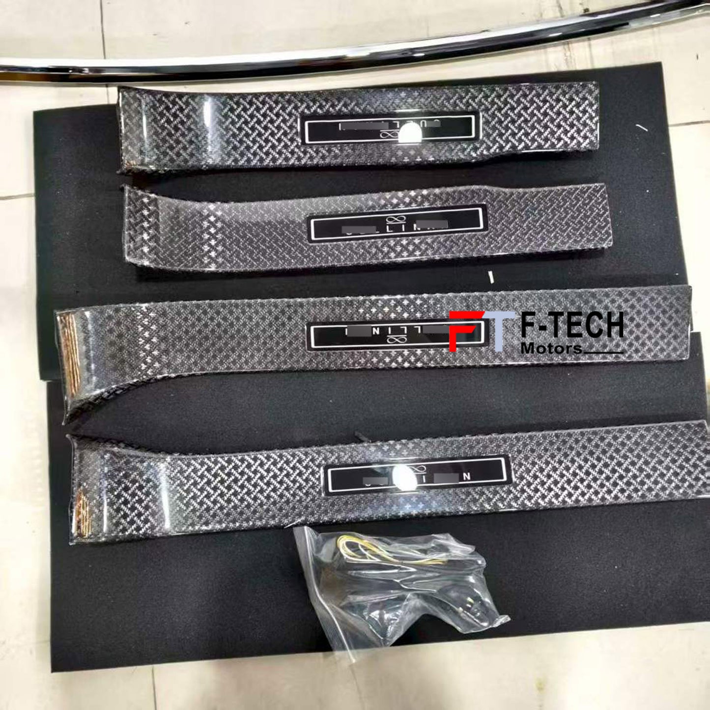 Dry Carbon Door Sills Illuminated For Rolls Royce Cullinan 2018+ Black Badge