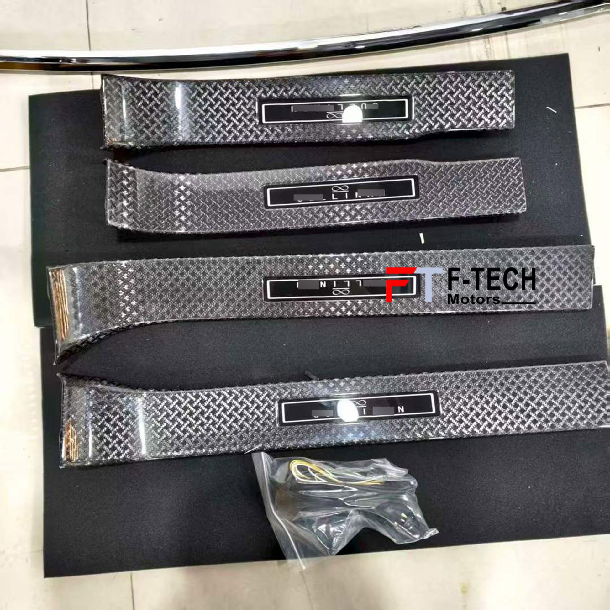 Dry Carbon Door Sills Illuminated For Rolls Royce Cullinan 2018+ Black Badge