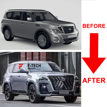 Body Kit For Nissan Patrol Y62 2010 - 2019 Upgrade To Black Hawk 2020