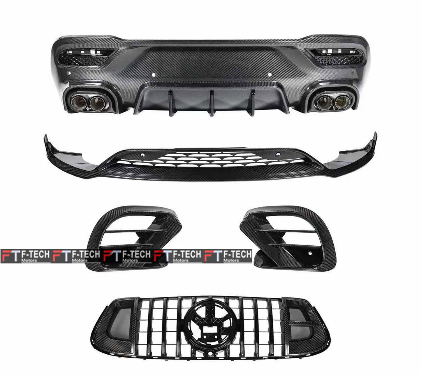 Dry Carbon Fiber Body Kit For Mercedes Benz GLE Coupe C167 2019 - 2023 Brabus