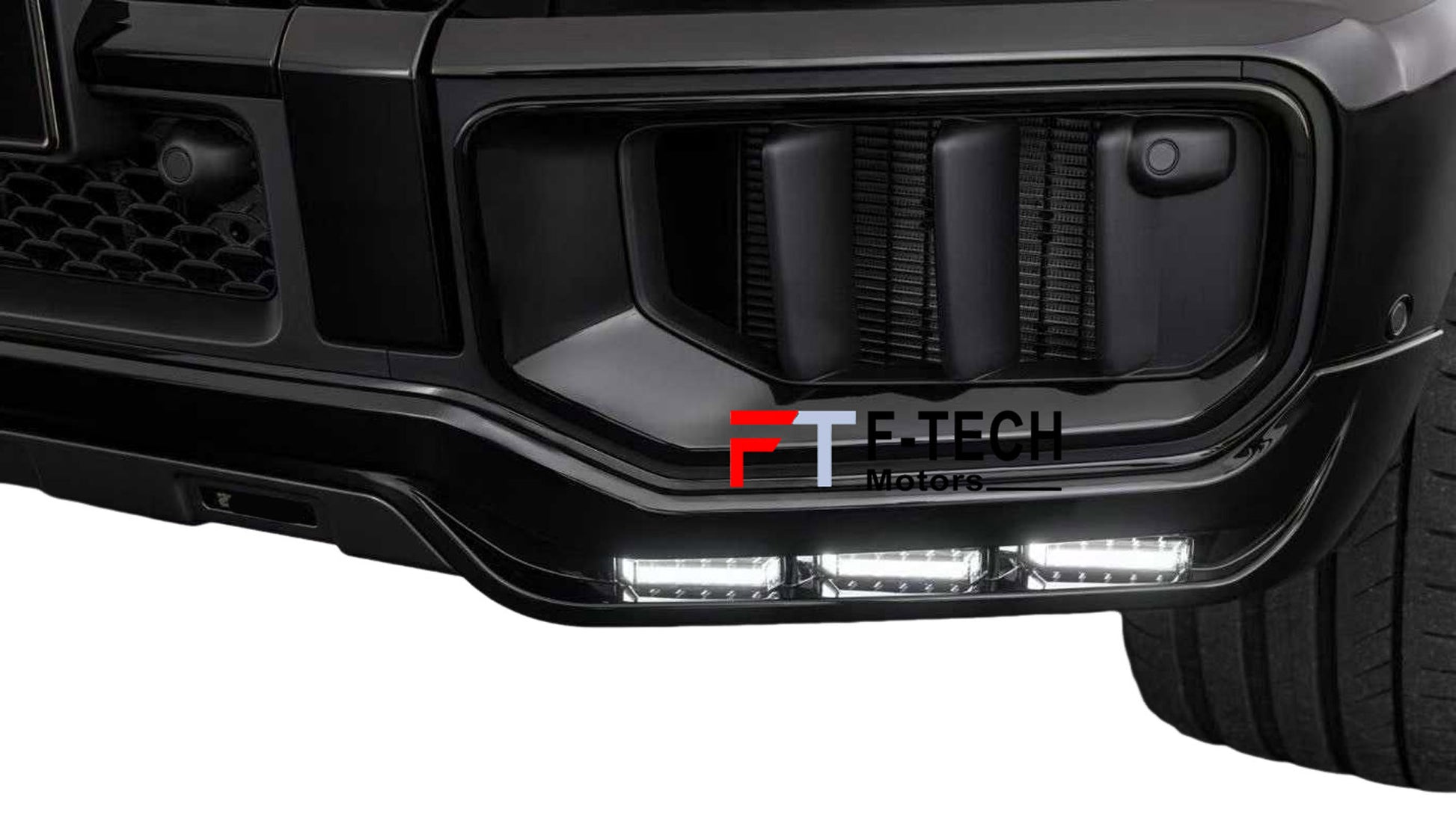 LED Illuminated Front Lip For Mercedes Benz G Class W465 G63 AMG W450d 2025+ Brabus