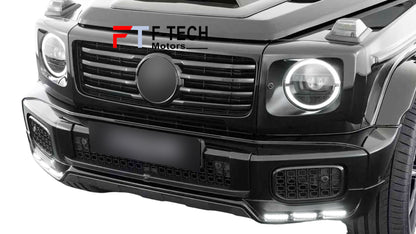 LED Illuminated Front Lip For Mercedes Benz G Class W465 G63 AMG W450d 2025+ Brabus