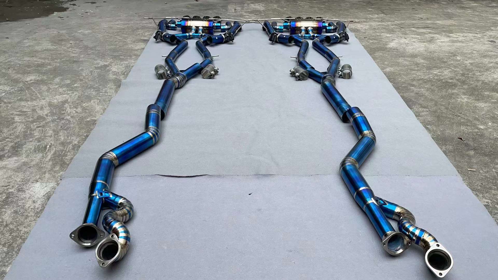Burned titanium F Tech Performance exhaust system catback fit BMW M3 G80 M4 G82 2020 - 2024 Present 3.0L