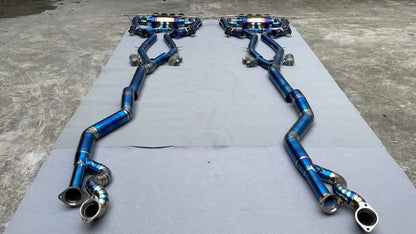 Burned titanium F Tech Performance exhaust system catback fit BMW M3 G80 M4 G82 2020 - 2024 Present 3.0L