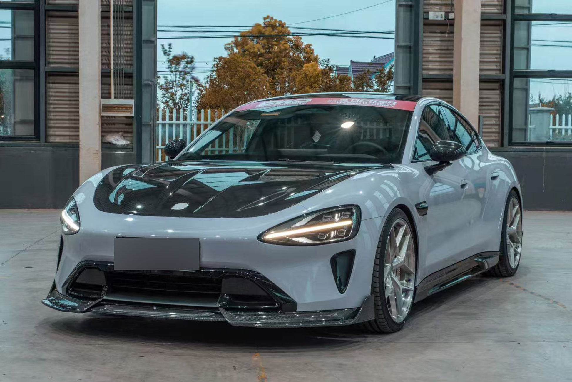 Dry Carbon Fiber Body Kit for Xiaomi SU7 2023+ Front Lip Hood Side Skirts Rear Diffuser Spoiler