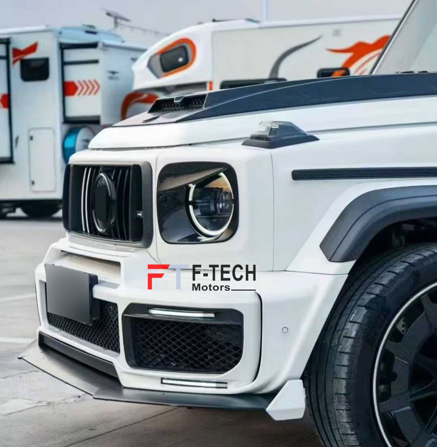 Carbon Fiber Angel Eye Headlight Covers For Mercedes Benz G Class W465 W464 G63 G550 2019+