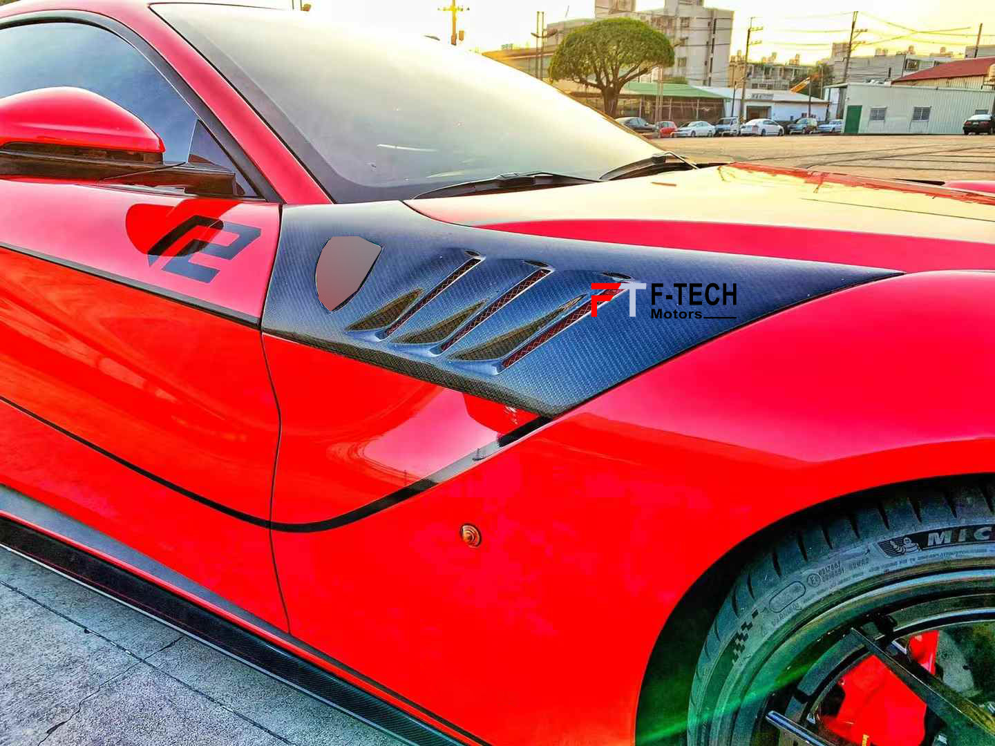 Carbon Fiber Fender Covers Kit For Ferrari F12 Berlinetta 2012 - 2017