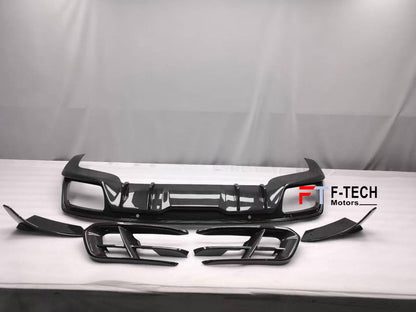 Carbon Fiber Front Air Vents Rear Diffuser For Porsche Panamera 971 2017 - 2023