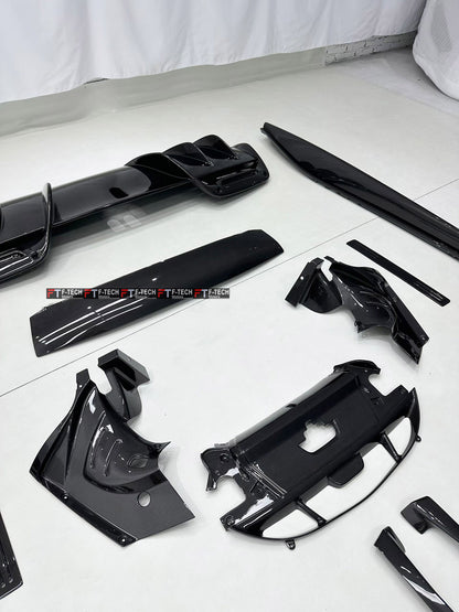  For Ferrari 296 GTB 2022 - 2025 Dry Carbon Exterior Engine Interior Trim Kit 