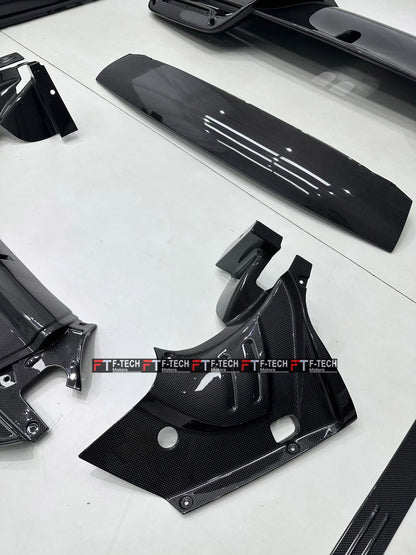  For Ferrari 296 GTB 2022 - 2025 Dry Carbon Exterior Engine Interior Trim Kit 