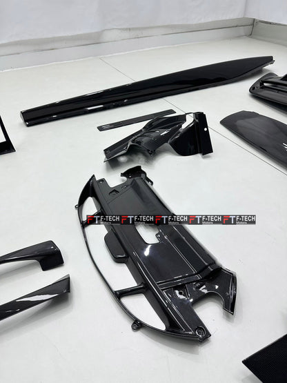  For Ferrari 296 GTB 2022 - 2025 Dry Carbon Exterior Engine Interior Trim Kit 