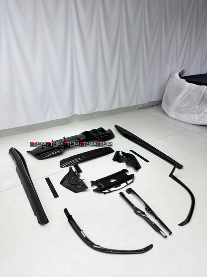  For Ferrari 296 GTB 2022 - 2025 Dry Carbon Exterior Engine Interior Trim Kit 