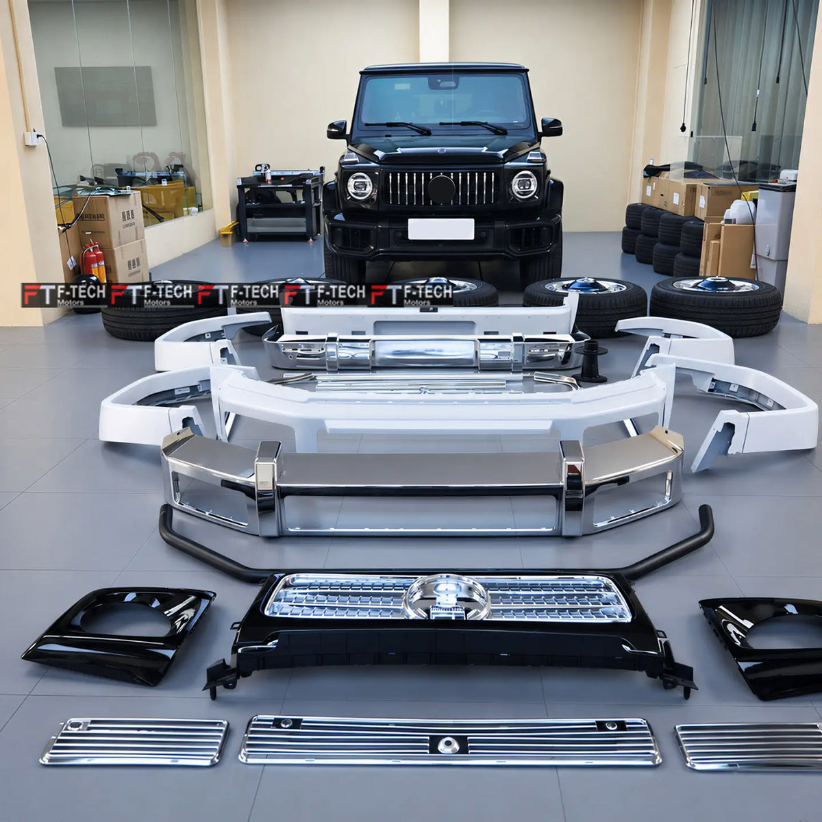 Body Kit For Mercedes Benz G Class W465 W464 G63 G500 G550 AMG 2019+ C Look Carlex
