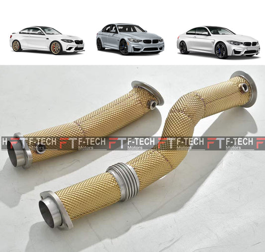 Catless Downpipe with Heatshield For BMW M2 F87 M3 F80 M4 F82 2014 - 2020