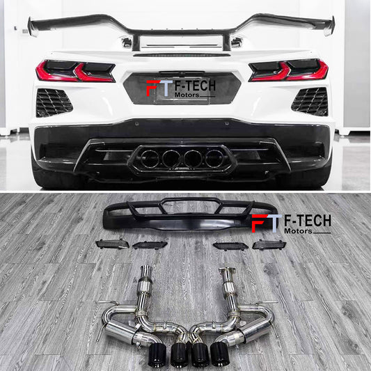Rear Diffuser Splitter Exhaust System Z06 Style For Chevrolet Camaro C8 2020+