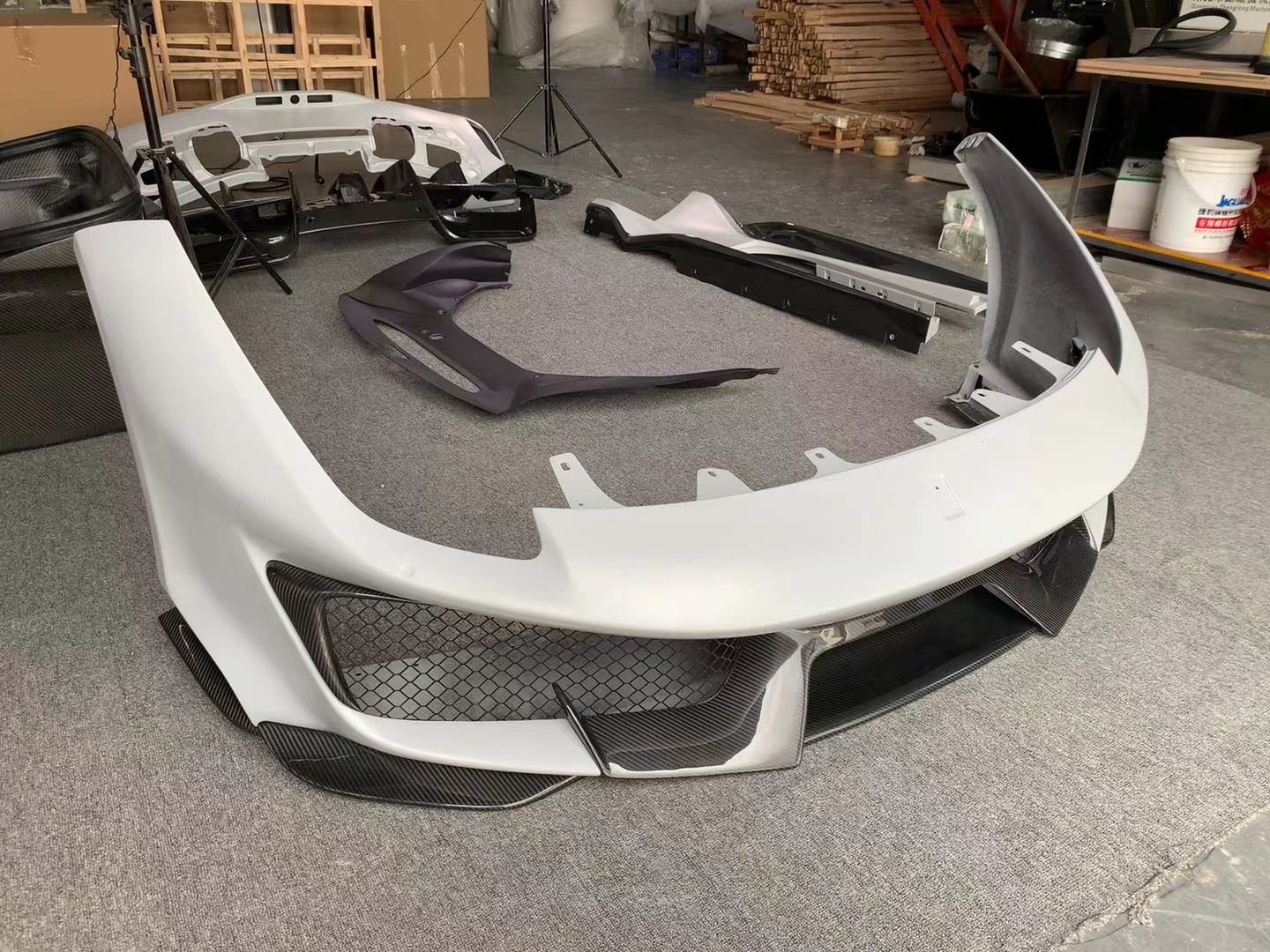 Full dry carbon fiber upgrade conversion Ferrari Pista body kit 2015-2019 