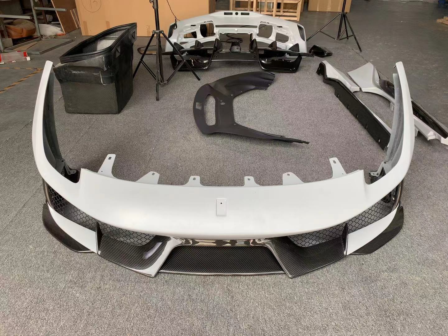 Full dry carbon fiber upgrade conversion Ferrari Pista body kit 2015-2019 