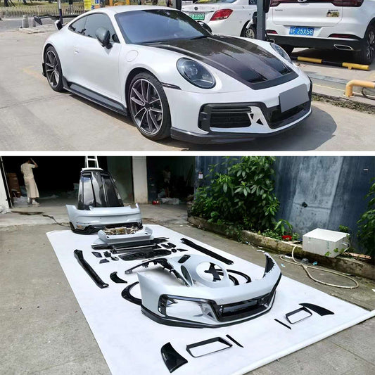 Conversion Upgrade Carbon Fiber Body Kit Fit Porsche 911 992 Carrera 4 S 2019 - 2024