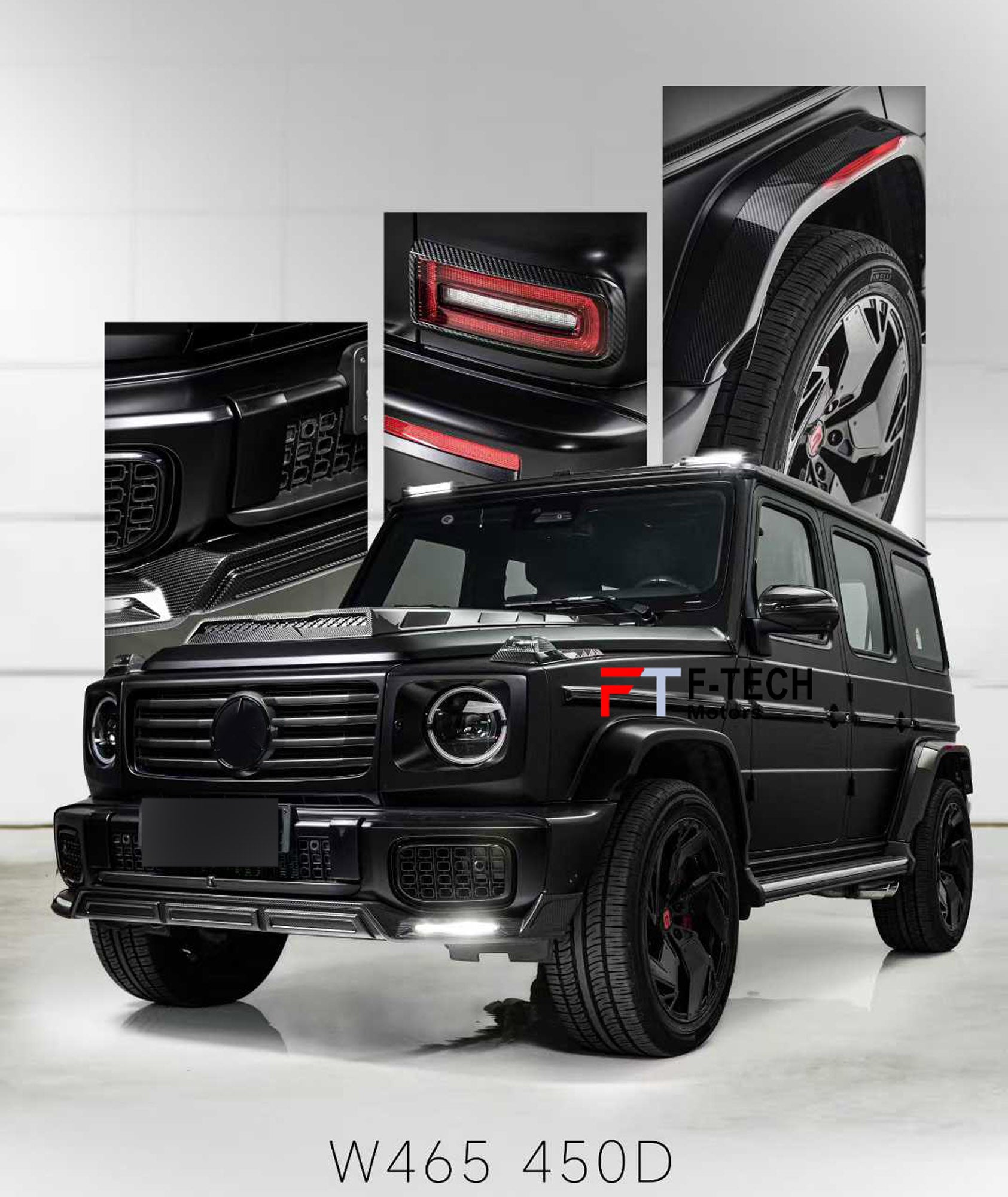 Dry Carbon Fiber Exterior Trim Kit For Mercedes Benz G Class W465 G450d G500 G580 2025+