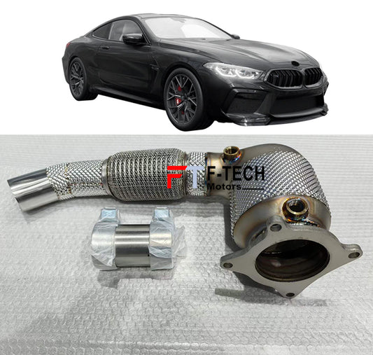 Catted High Flow Downpipe 300 Cell For BMW M8 F91 F92 F93 2019+ 4.4L
