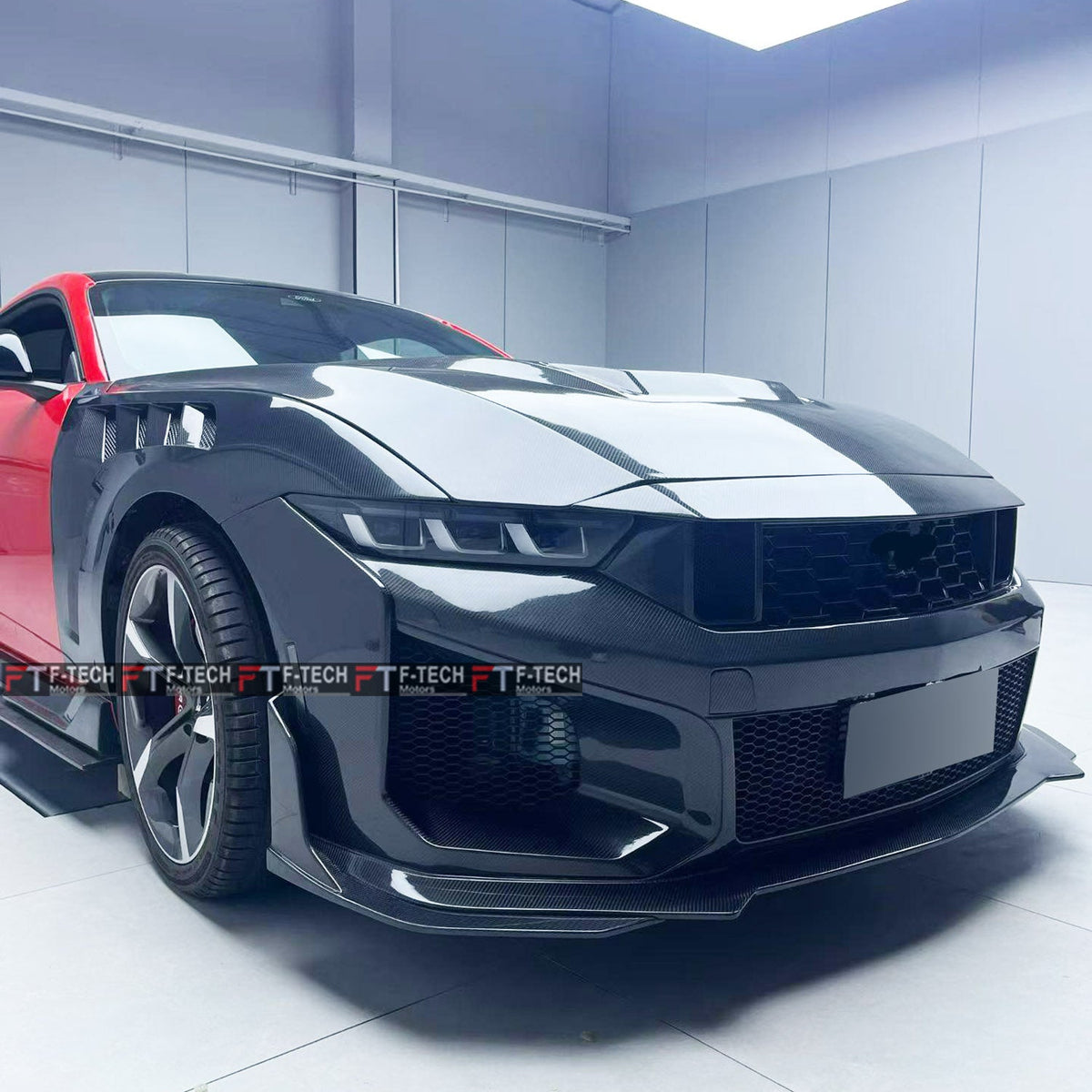 Dry Carbon Fiber SC Front Bumper GTD Fenders SC Hood For Ford Mustang S650 2023+  