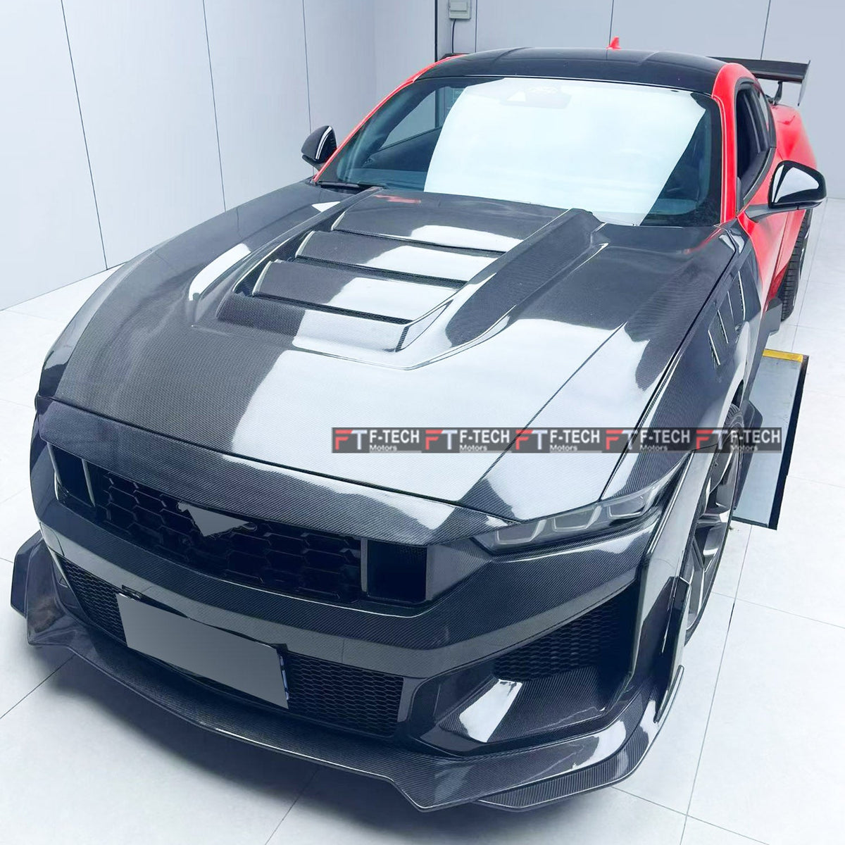 Dry Carbon Fiber SC Front Bumper GTD Fenders SC Hood For Ford Mustang S650 2023+  