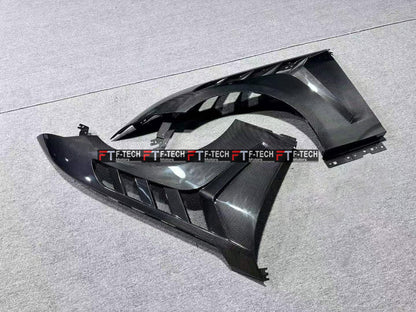 Dry Carbon Fiber GTD Style Front Fenders for Ford Mustang S650 (2023+)