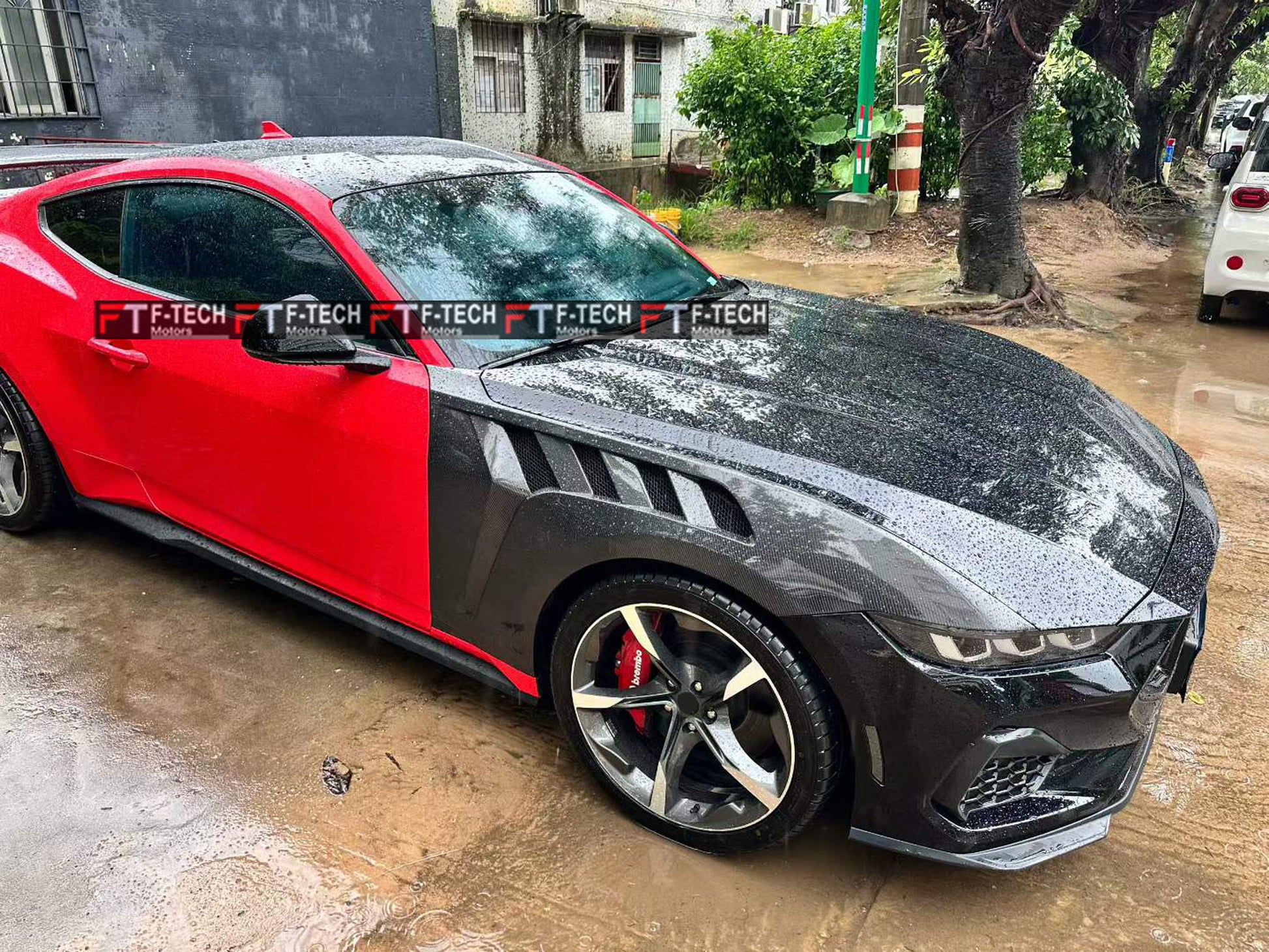 Dry Carbon Fiber GTD Style Front Fenders for Ford Mustang S650 (2023+)