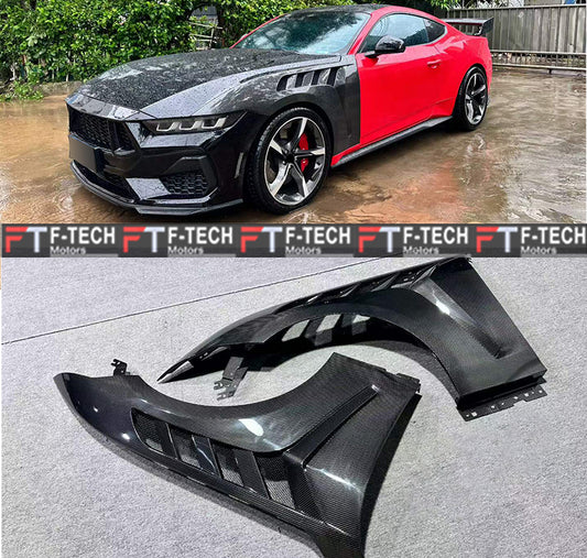 Dry Carbon Fiber GTD Style Front Fenders for Ford Mustang S650 (2023+)