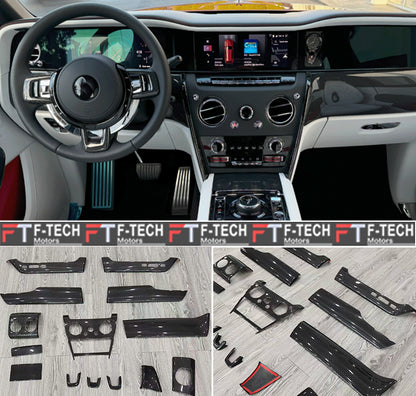 Dry Carbon Interior Trim Kit Stick Covers For Rolls Royce Cullinan 1 2 2018+