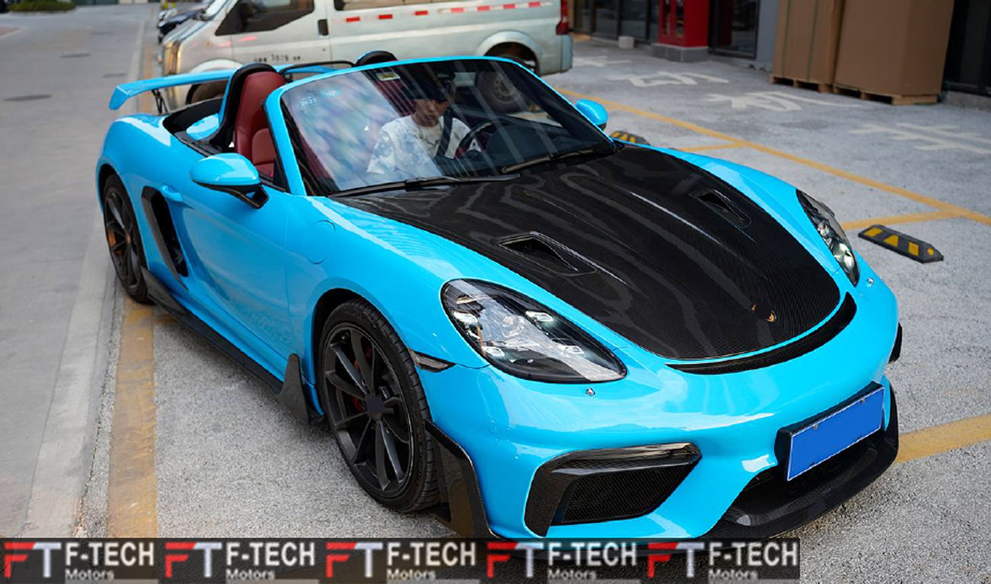 Dry Carbon GT4 RS Style Hood Bonnet For Porsche 718 Cayman Boxster 982 2017 - 2025