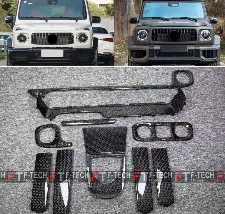 Dry Carbon Interior Trim Kit Replacement For Mercedes Benz G Class W465 W464 G63 G500 G550 AMG 2019+