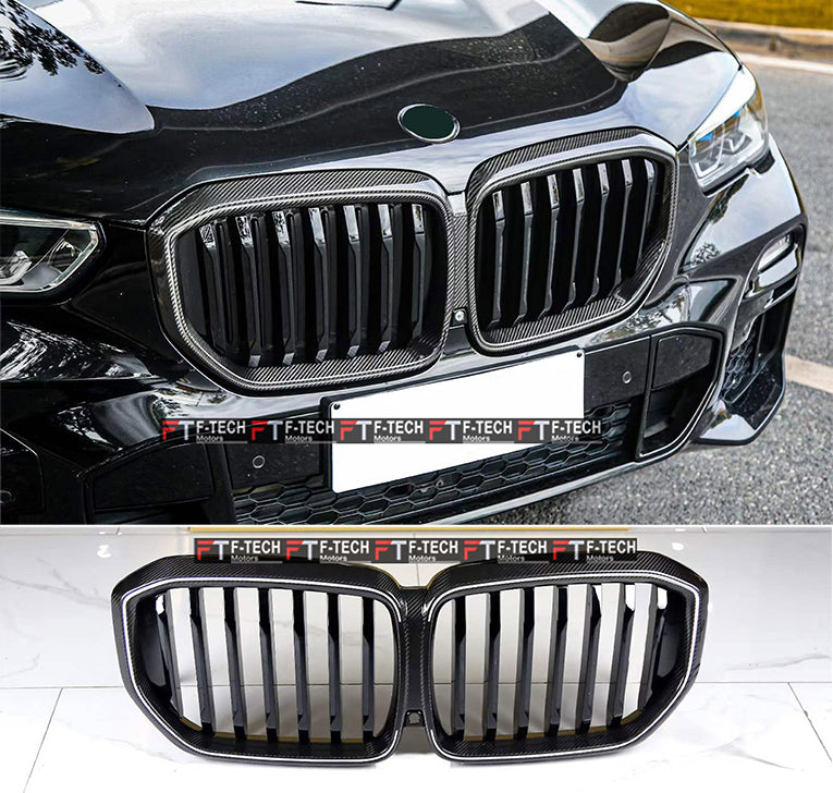 Dry Carbon Fiber Illuminated LED Front Grille BMW X5 G05 LCI 2019 - 2027