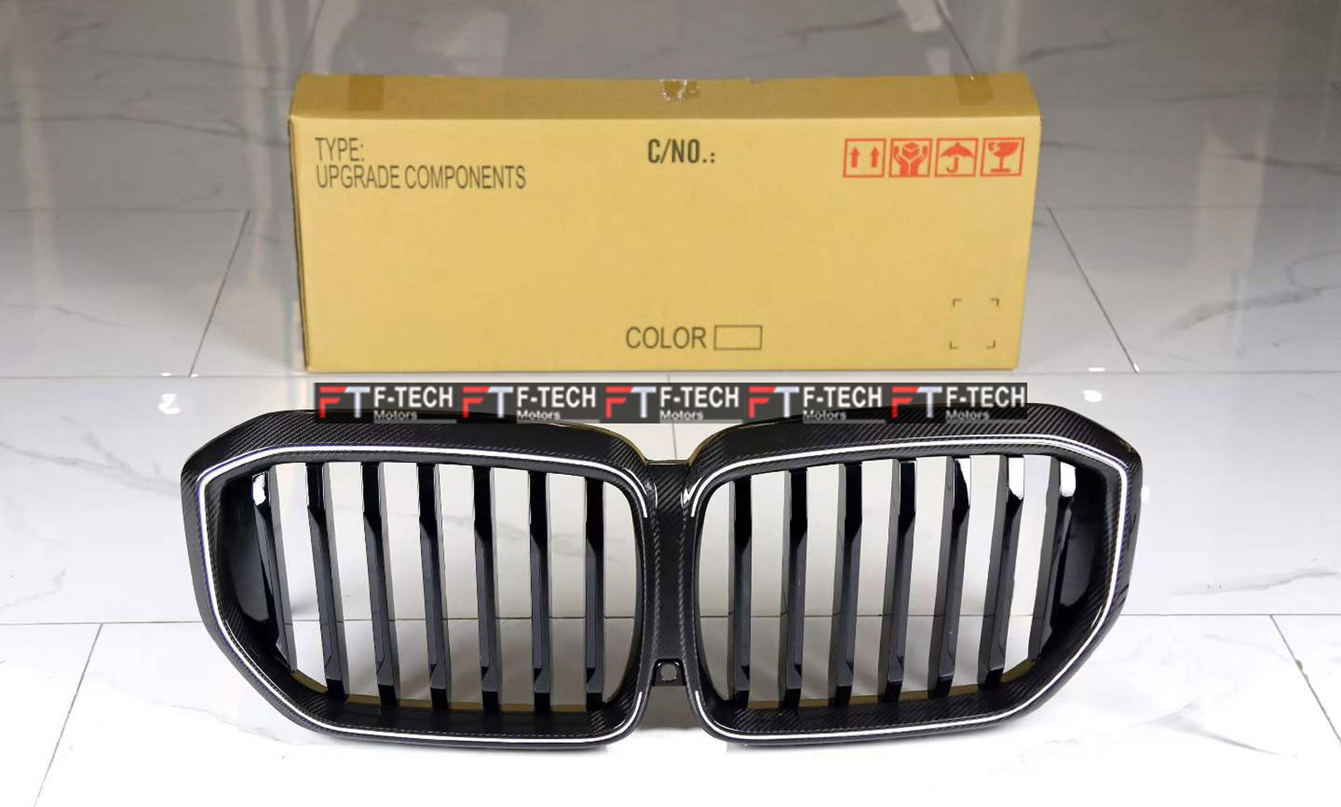 Dry Carbon Fiber Illuminated LED Front Grille BMW X5 G05 LCI 2019 - 2027