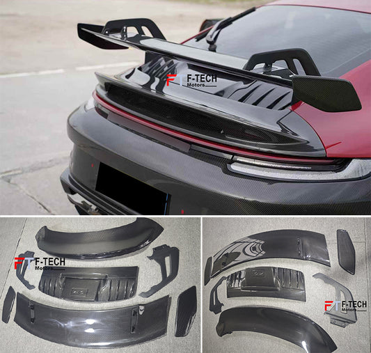 Dry Carbon GT3 Look Rear Wing Spoiler For Porsche 911 992.1 Carrera 4 S 2019 - 2024