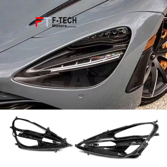 Dry Carbon Fiber Headlight Covers Frame For McLaren 720S 2017 - 2023