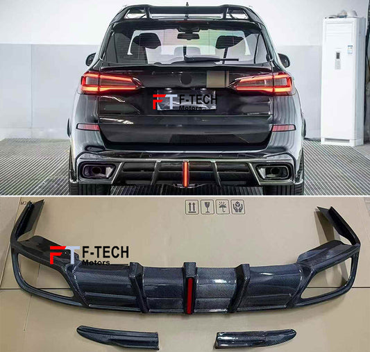 Dry Carbon Fiber Rear Diffuser For BMW X5 G05 LCI 2025+ Armor Extend