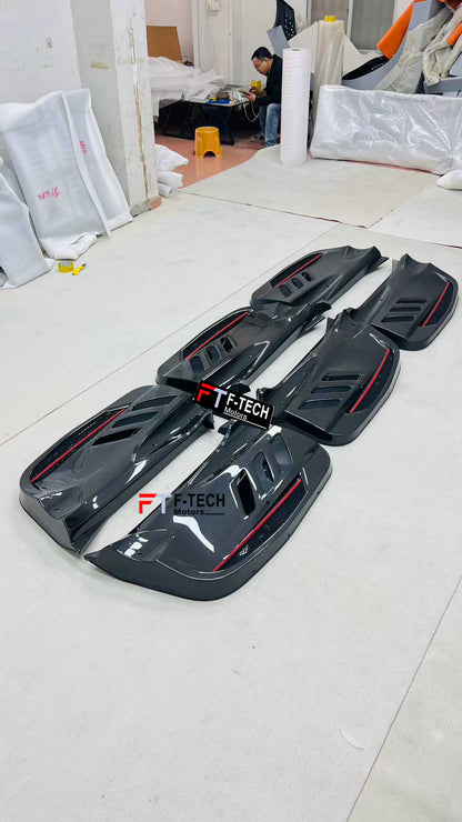 Dry Carbon Interior Door Panel Trims For Ferrari SF90 Stradale 2019 - 2024
