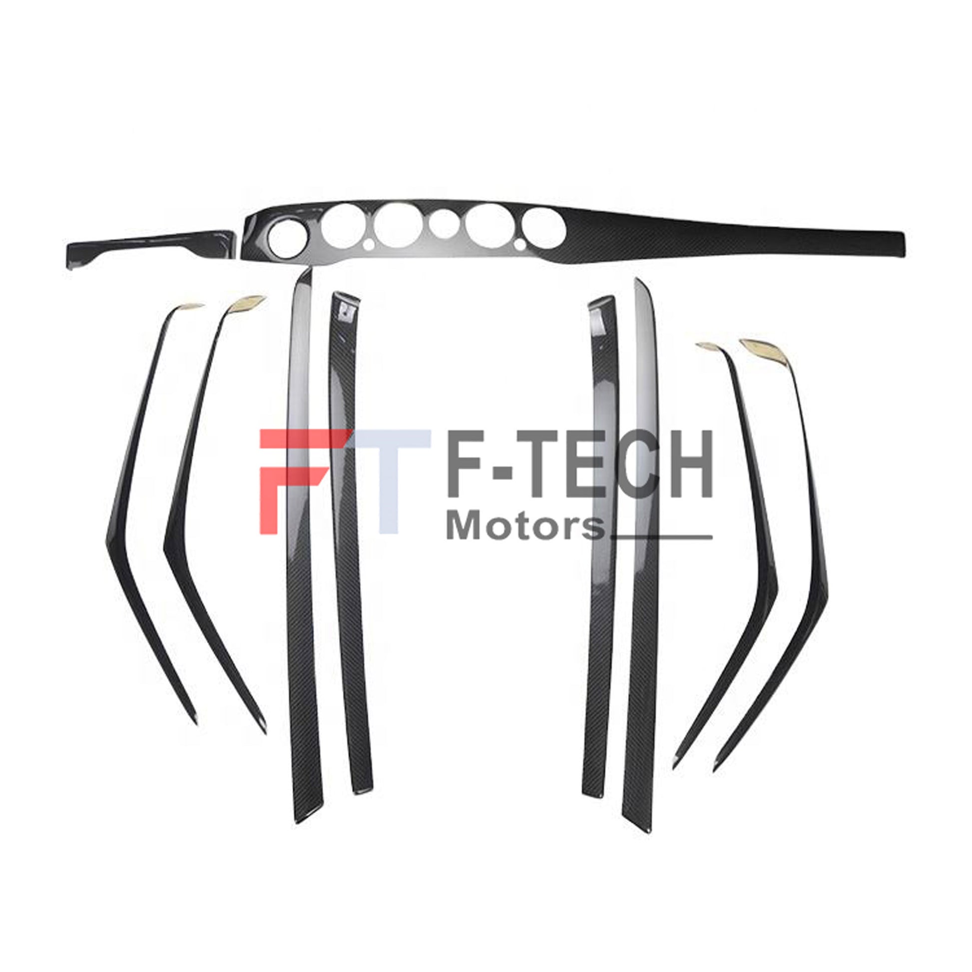 Dry Carbon Fiber Interior Trim Kit Covers for Mercedes Benz S Class W222 2013 - 2020 S63 AMG