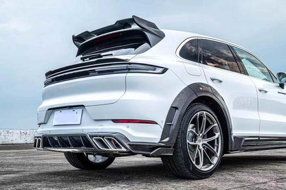 Dry Carbon Fiber Body Kit For Porsche Cayenne 9Y0 2023+ Hood Front Lip Diffuser Spoiler Mansory