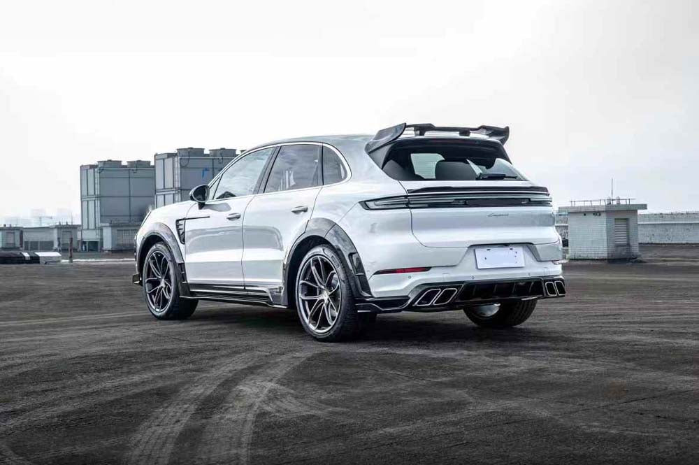 Dry Carbon Fiber Body Kit For Porsche Cayenne 9Y0 2023+ Hood Front Lip Diffuser Spoiler Mansory