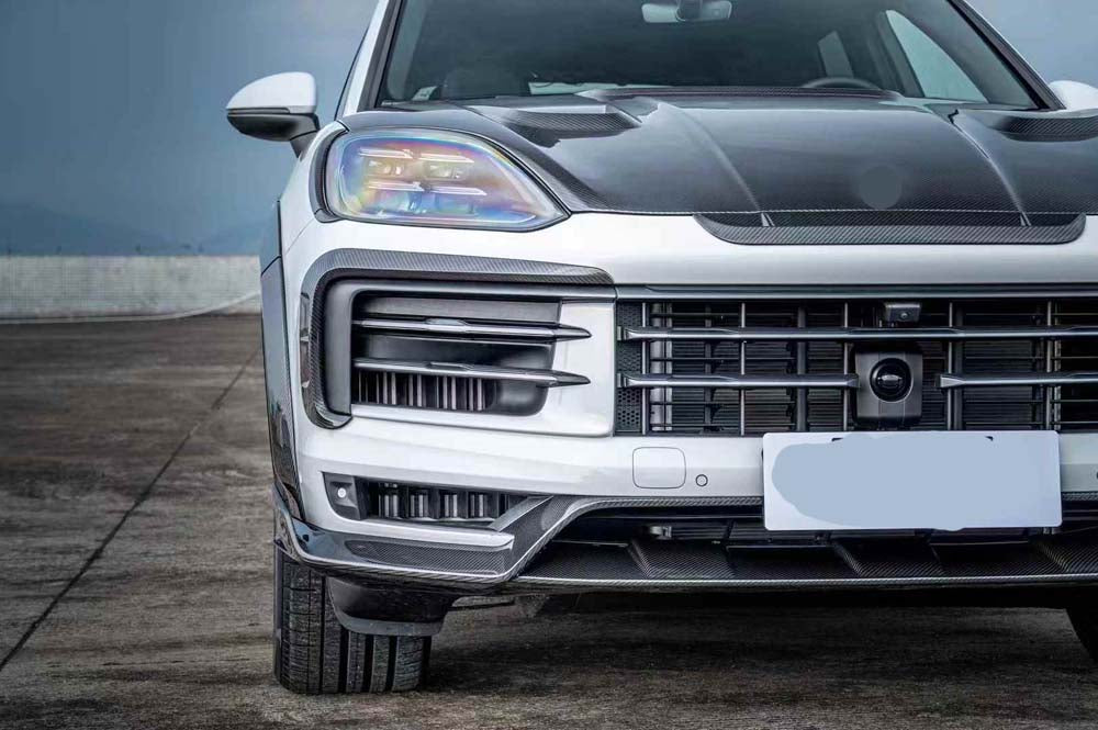 Dry Carbon Fiber Body Kit For Porsche Cayenne 9Y0 2023+ Hood Front Lip Diffuser Spoiler Mansory