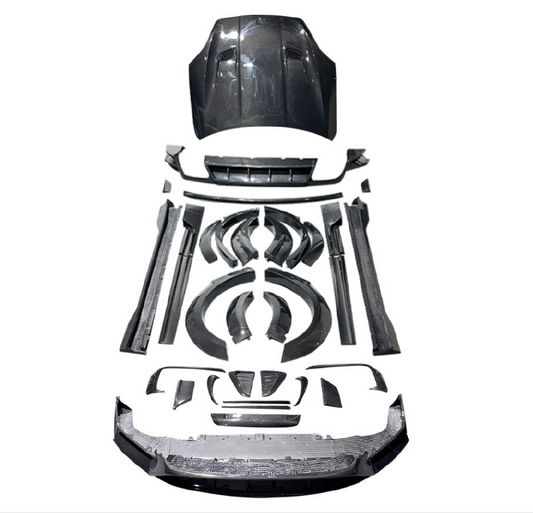 Dry Carbon Fiber Body Kit For Porsche Cayenne 9Y0 2023+ Hood Front Lip Diffuser Spoiler Mansory
