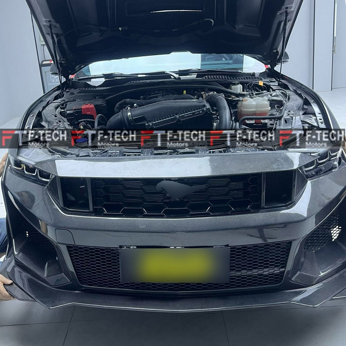 Dry Carbon Fiber Front Bumper For Ford Mustang S650 2023+