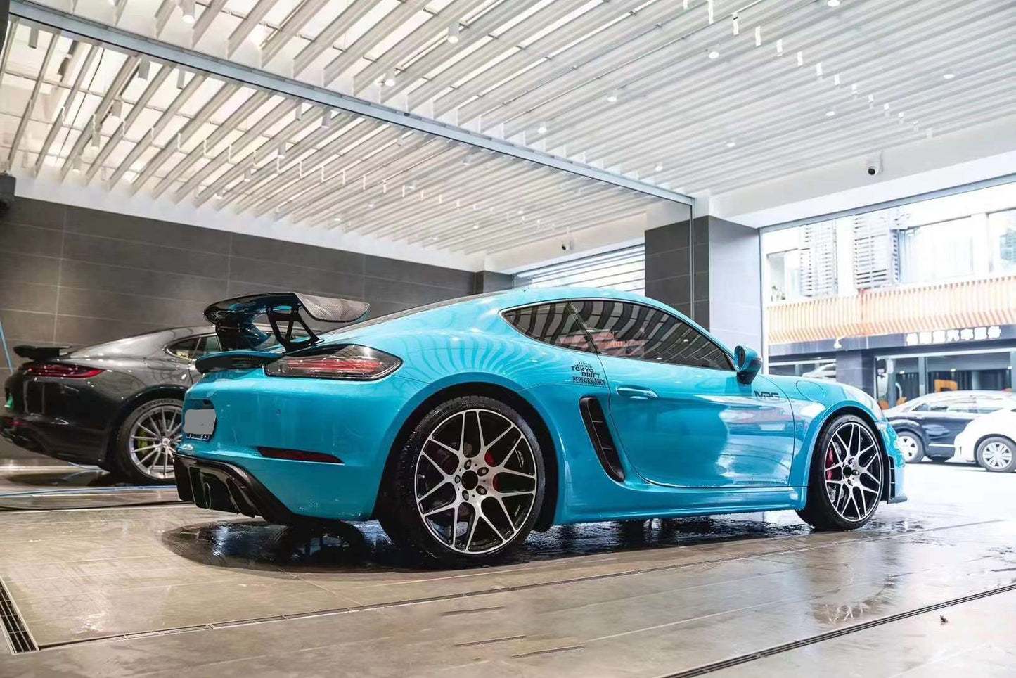 Dry Carbon Fiber GT4 Spoiler For Porsche 718 Cayman 982 2016 - 2025