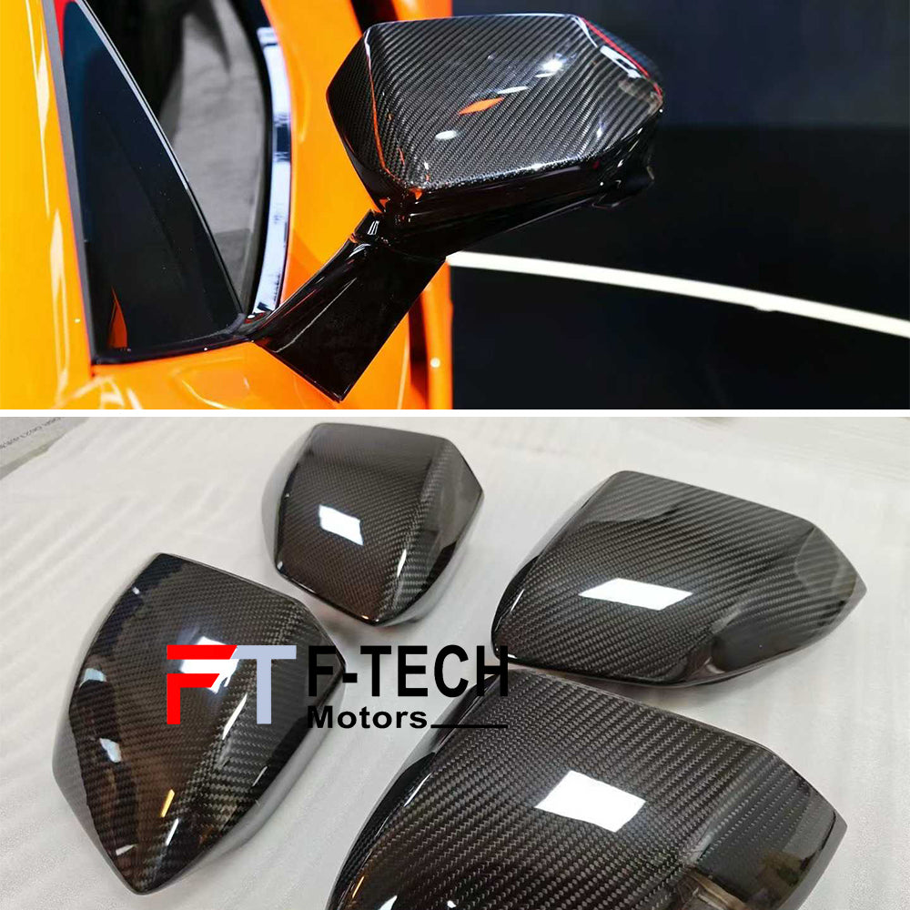 Dry Carbon Fiber Mirror Covers For Lamborghini Revuelto 2024+
