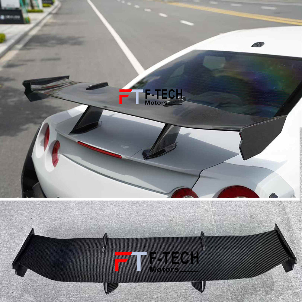 Dry Carbon Fiber Rear Wing Spoiler For Nissan GT-R R35 2017+ Nismo
