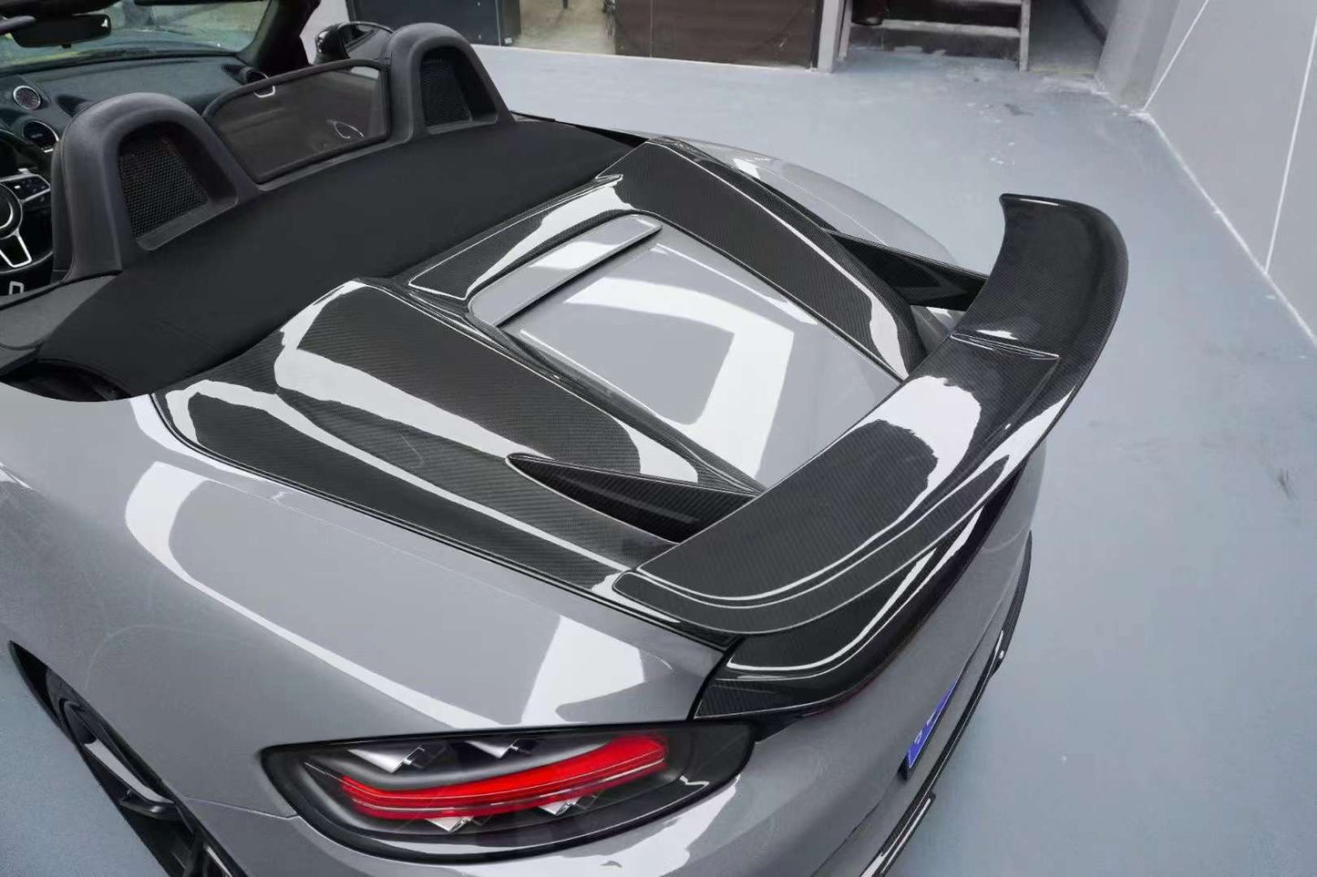 Dry Carbon Fiber Trunk Deck Lid fit Porsche 718 Boxster 982 2016 + Hump