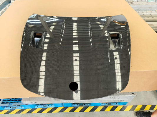 Dry Carbon GT4 RS Style Hood Bonnet For Porsche 718 Cayman Boxster 982 2017 - 2025