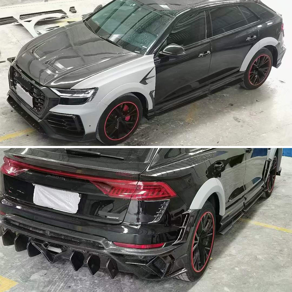Dry carbon fiber RS Q8 MS style upgrade body kit for Audi Q8 2019 - 2023